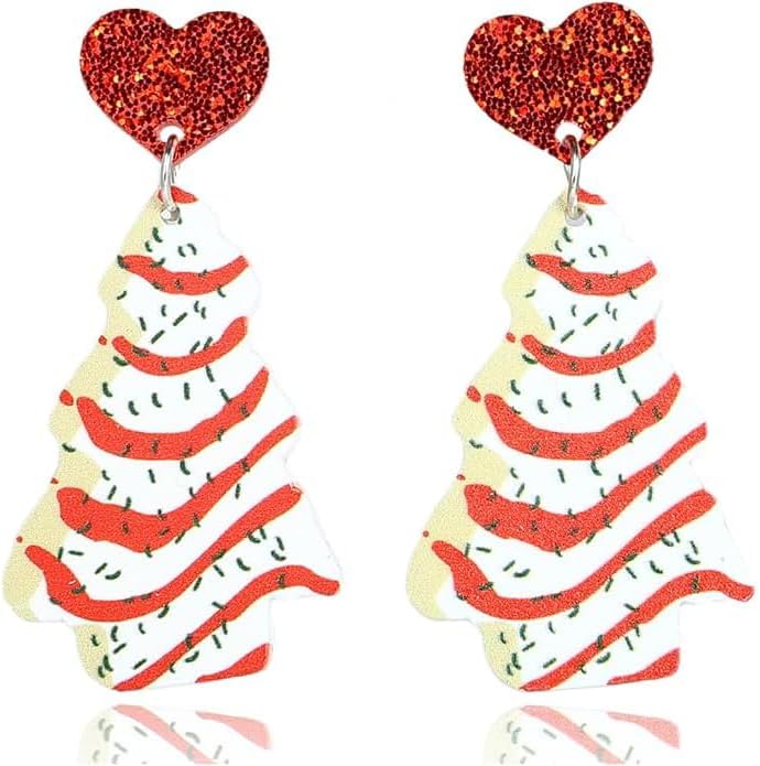 Christmas Earrings For Women, Xmas Accessories, Red White Green Drop Dangle Earrings for Holiday, Christmas Jewelry Gift. - 我的商店我的商店我的商店