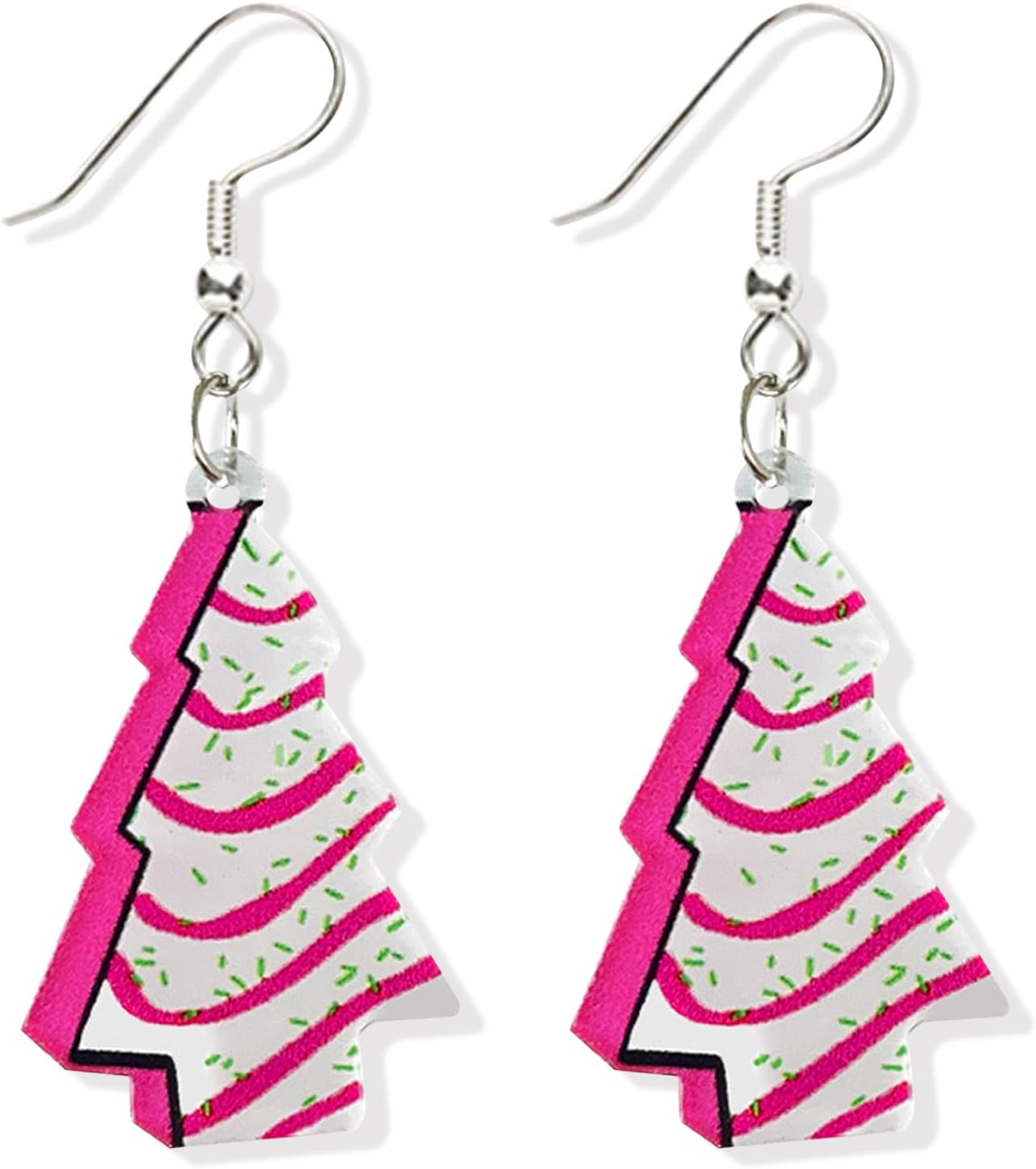 Christmas Earrings for Women Xmas Tree Cake Earrings Jewelry Holiday Gift Stocking Stuffers for Christmas Decorations Gifts Shirts Outfits 2025 White Elephant Gifts - 我的商店我的商店我的商店