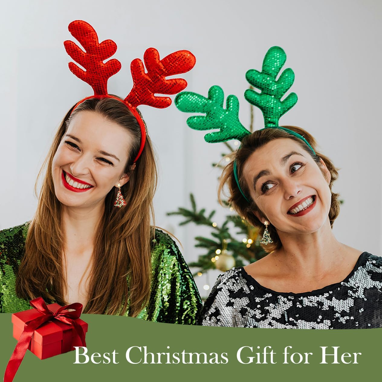 Christmas Earrings for Women Xmas Tree Dangle Earrings Sparkling Crystal Jewelry Snowflake Christmas Accessories Holiday Festival Party Gift - 我的商店我的商店我的商店