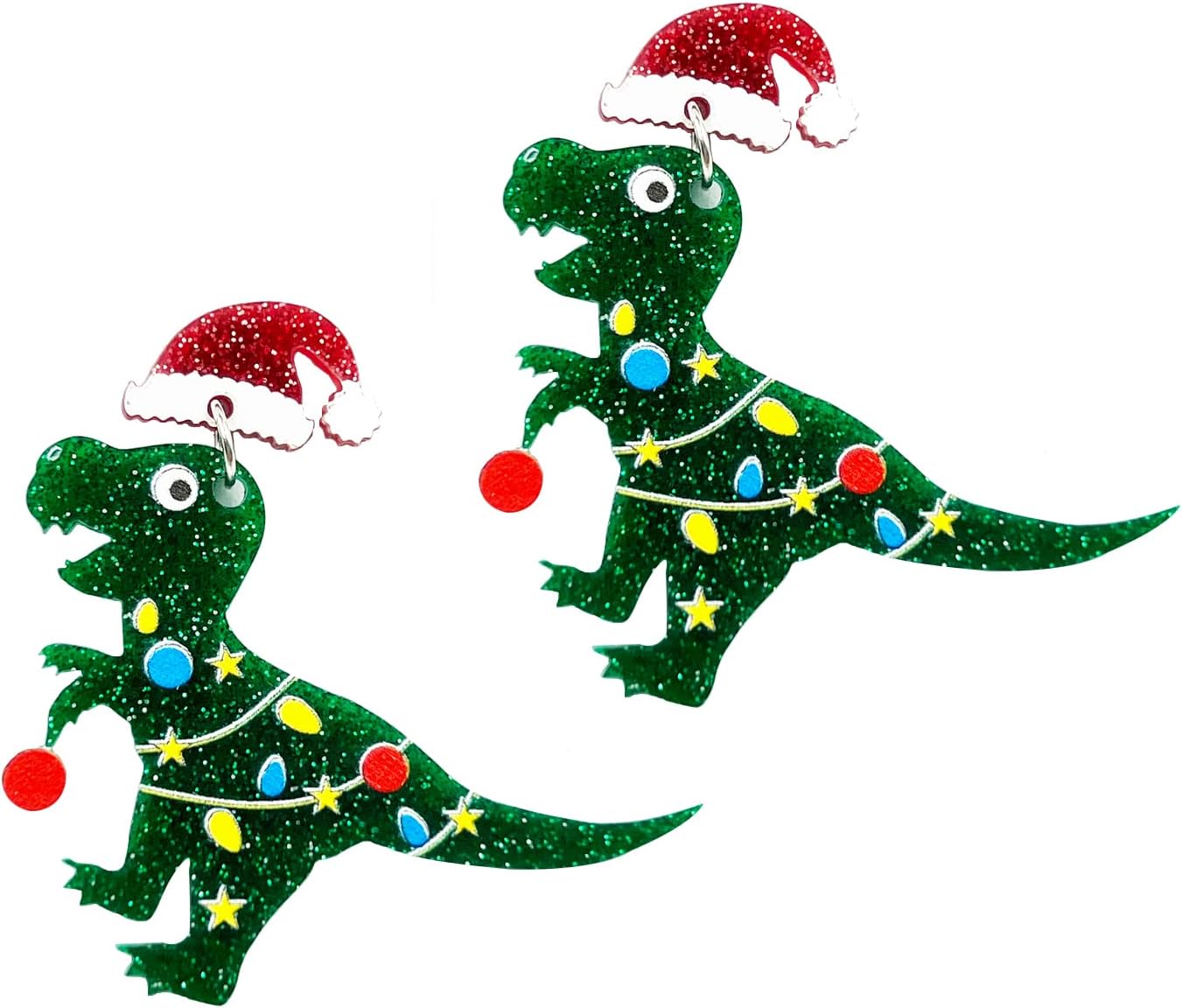 Christmas Earrings for Women,ChristmasTree Cake Earrings Acrylic ChristmasTree Tree Drop Dangle Earrings Xmas Festive Holiday Accessory Christmas Stocking Stuffers for Women - QIAO Crystal我的商店QIAO Crystal