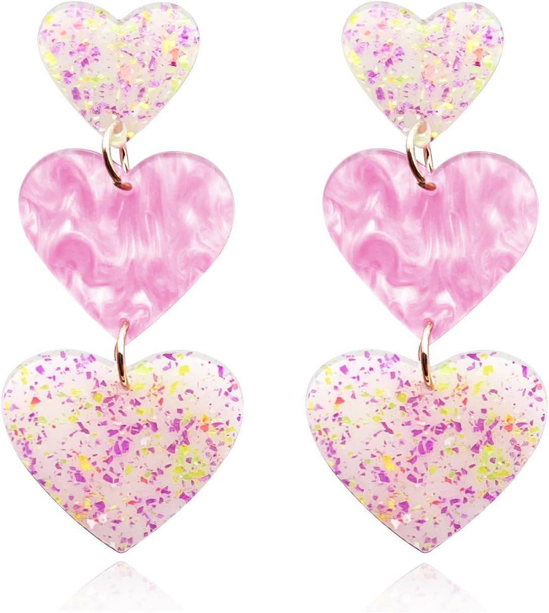 Christmas Earrings for Women,ChristmasTree Cake Earrings Acrylic ChristmasTree Tree Drop Dangle Earrings Xmas Festive Holiday Accessory Christmas Stocking Stuffers for Women - QIAO Crystal我的商店QIAO Crystal