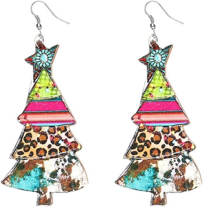 Christmas Earrings for Women,ChristmasTree Cake Earrings Acrylic ChristmasTree Tree Drop Dangle Earrings Xmas Festive Holiday Accessory Christmas Stocking Stuffers for Women - QIAO Crystal我的商店QIAO Crystal