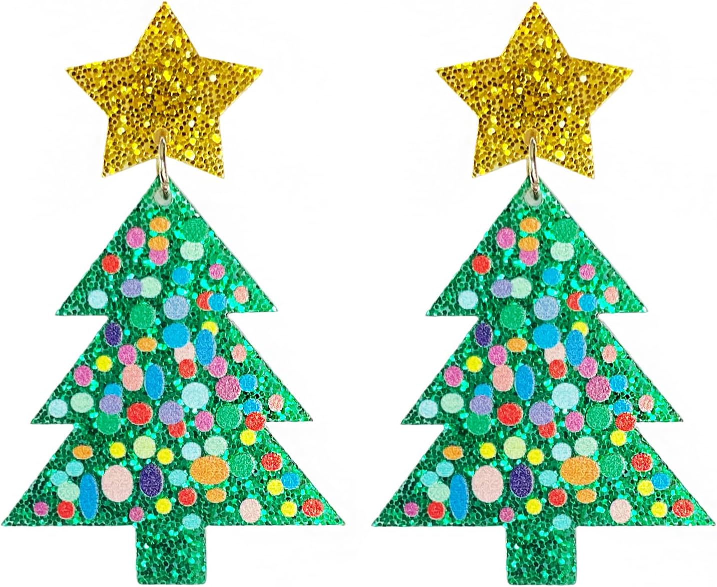 Christmas Earrings for Women,ChristmasTree Cake Earrings Acrylic ChristmasTree Tree Drop Dangle Earrings Xmas Festive Holiday Accessory Christmas Stocking Stuffers for Women - QIAO Crystal我的商店QIAO Crystal