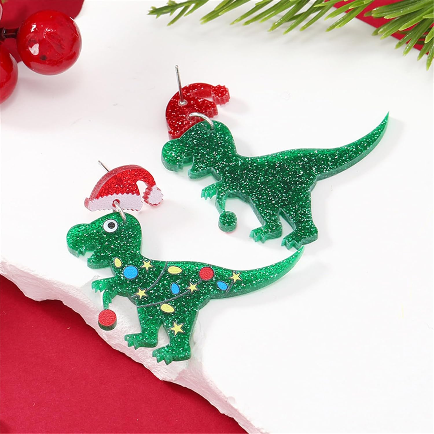 Christmas Earrings Funny Christmas Dangle Earrings for Women Holiday Earrings Acrylic Gingerbread Snowflake Gloves Wine Glass Reindeer Xmas Earrings Christmas Jewelry - 我的商店我的商店我的商店