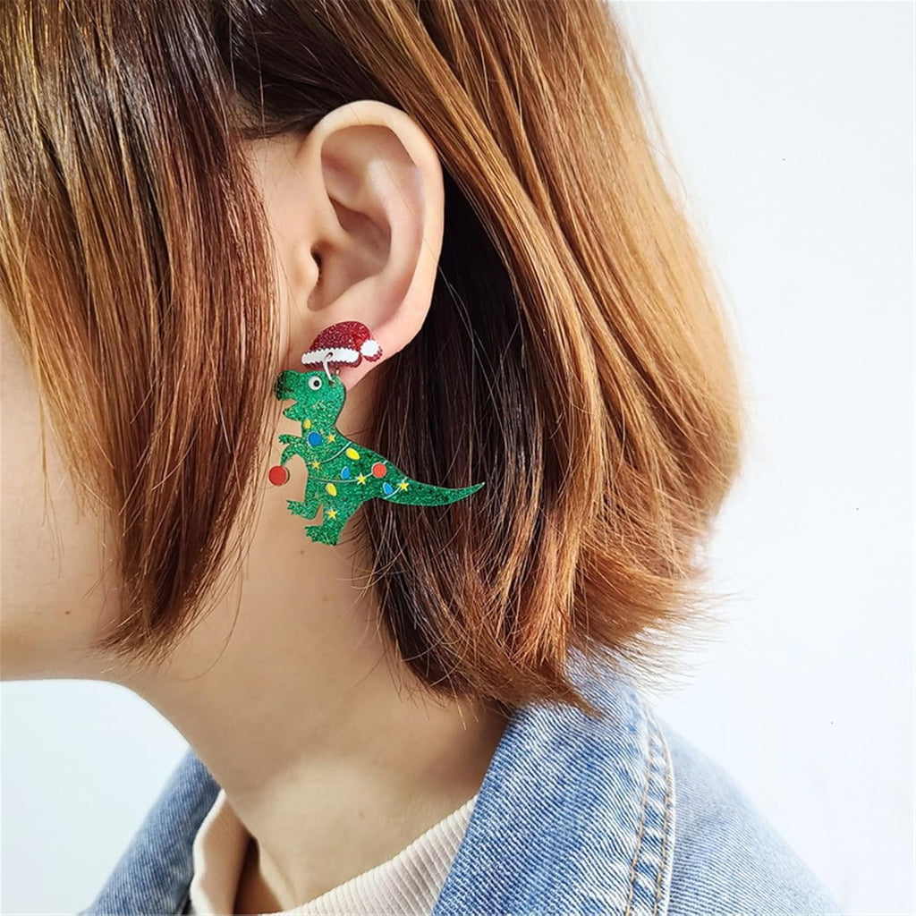 Christmas Earrings Funny Christmas Dangle Earrings for Women Holiday Earrings Acrylic Gingerbread Snowflake Gloves Wine Glass Reindeer Xmas Earrings Christmas Jewelry - 我的商店我的商店我的商店