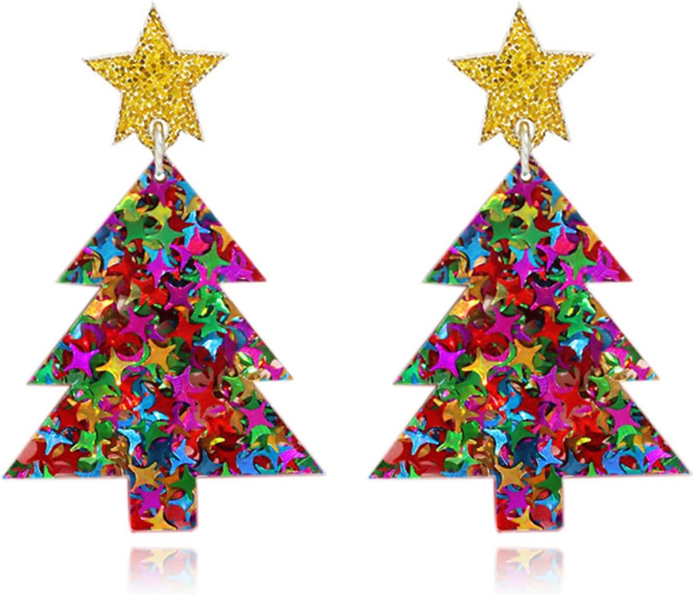 Christmas Earrings Funny Christmas Dangle Earrings for Women Holiday Earrings Acrylic Gingerbread Snowflake Gloves Wine Glass Reindeer Xmas Earrings Christmas Jewelry - 我的商店我的商店我的商店