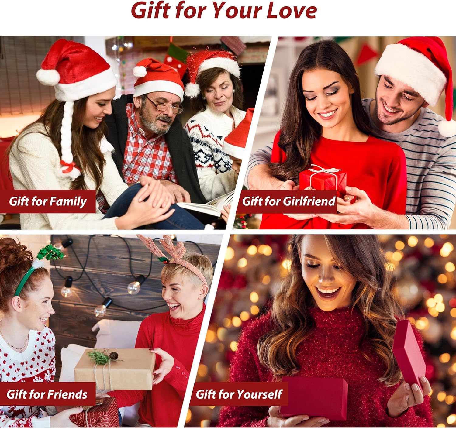 Christmas Earrings Gifts for Women 2025 Stocking Stuffers Holiday Gift Jewelry Bow Bell Tree Snowflake Dangle Earrings Set Christmas Decorations Outfits for Women White Elephant Gifts - QIAO Crystal我的商店QIAO Crystal