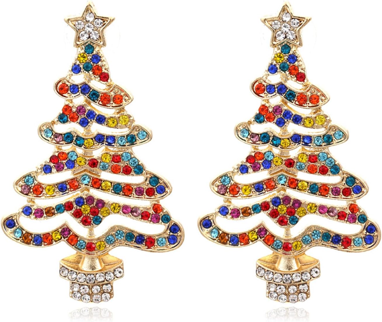 Christmas Earrings Gifts for Women Stocking Stuffers Holiday Earrings Bow Bell Candy Santa Claus Reindeer Earrings Christmas Tree Cake Earrings Bulk Christmas Jewelry Gifts - QIAO Crystal我的商店QIAO Crystal