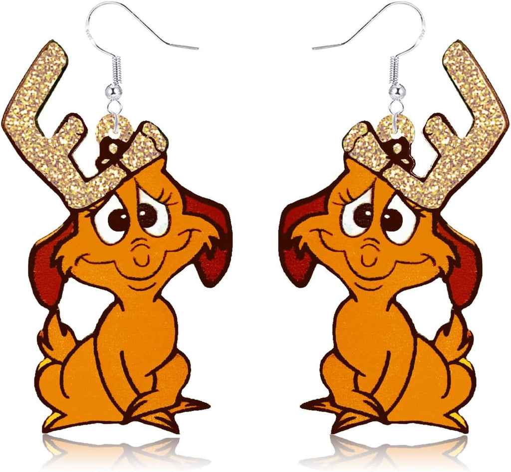 Christmas Earrings, Lightweight Acrylic Christmas Earrings for Women, Earrings Accessories for Christmas Costume, Christmas Party Favors 2024 Cute Holiday Jewelry - 我的商店我的商店我的商店