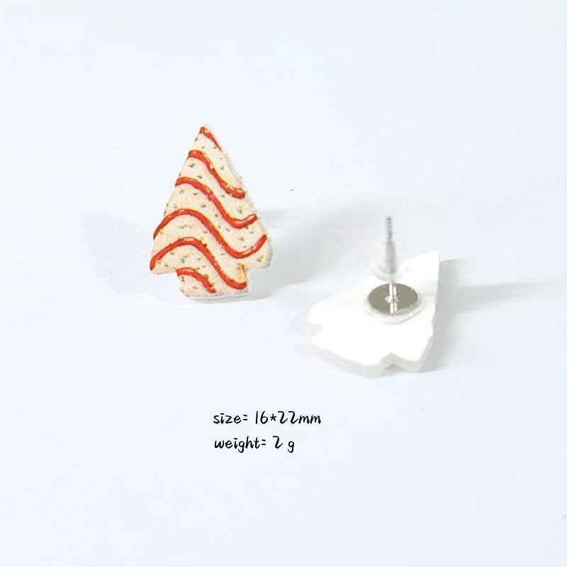 Christmas Earrings Set for Women Xmas Cute Christmas Tree Cat Dinosaur Funny Earrings Lightweight Colourful Glitter Sequins Party Festive Favors Decor Accessories Gifts - 我的商店我的商店我的商店