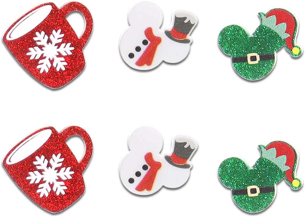 Christmas earrings Set for Women，Cute Fun Christmas Tree Snowflake Holiday Drop Dangle Stud Jewerly Gifts Set - 我的商店我的商店我的商店