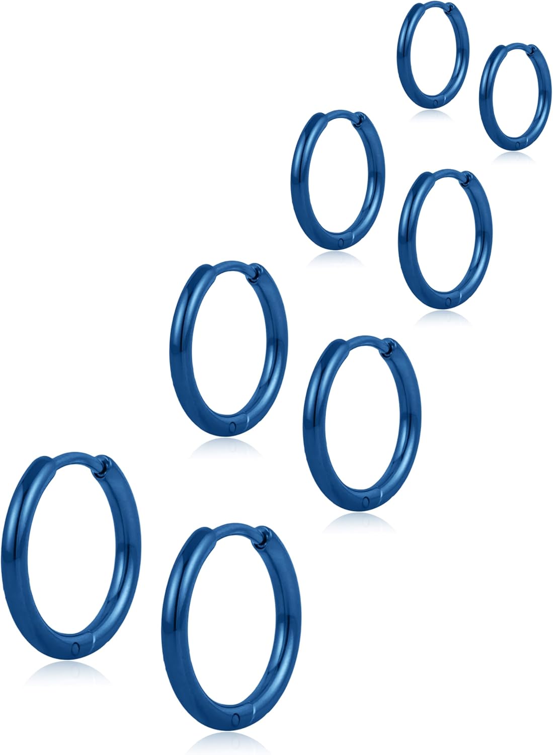 Christmas Earrings Small Gold Huggie Hoop Earrings Set for Women Men Hypoallergenic 14K Plated Stack Cartilage Earrings, Multiple Piercing Lightweight Mini Thin Cute Dainty Trendy Jewelry Set Christmas Gifts for Women - QIAO Crystal我的商店QIAO Crystal