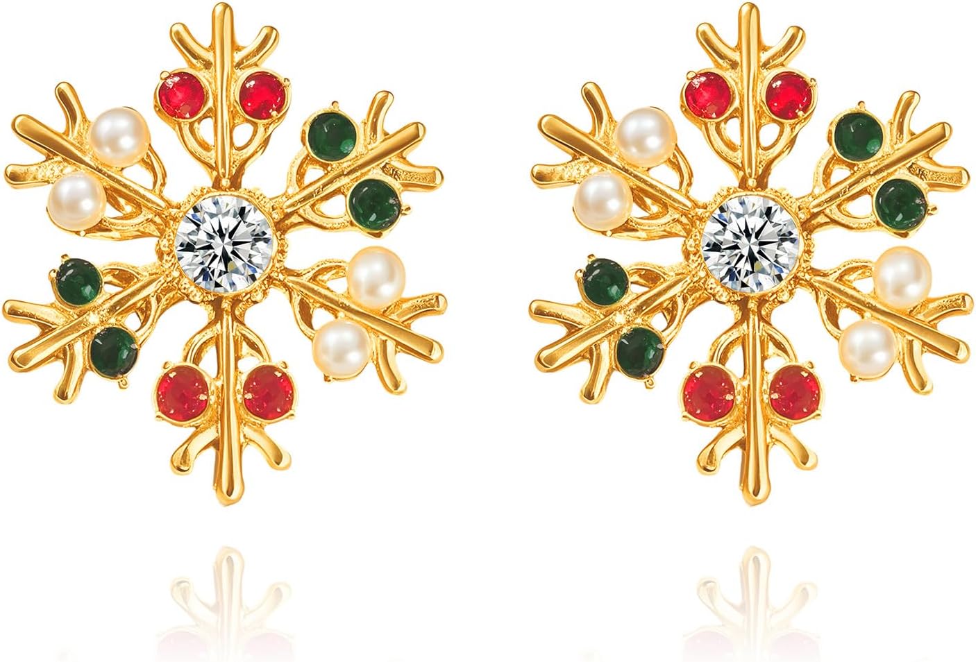 Christmas Earrings Stocking Stuffers for Women Xmas Snowflake Candy Cane Drop Dangle Earrings Holiday Jewelry Christmas Decorations Gifts Outfits Accessories - 我的商店我的商店我的商店