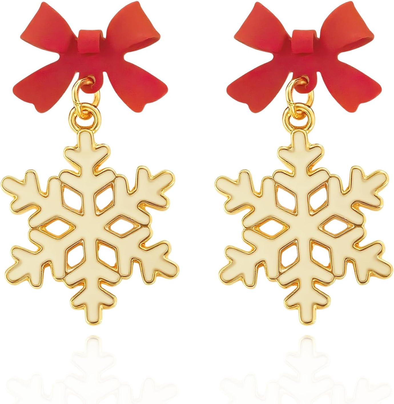 Christmas Earrings Stocking Stuffers for Women Xmas Snowflake Candy Cane Drop Dangle Earrings Holiday Jewelry Christmas Decorations Gifts Outfits Accessories - 我的商店我的商店我的商店