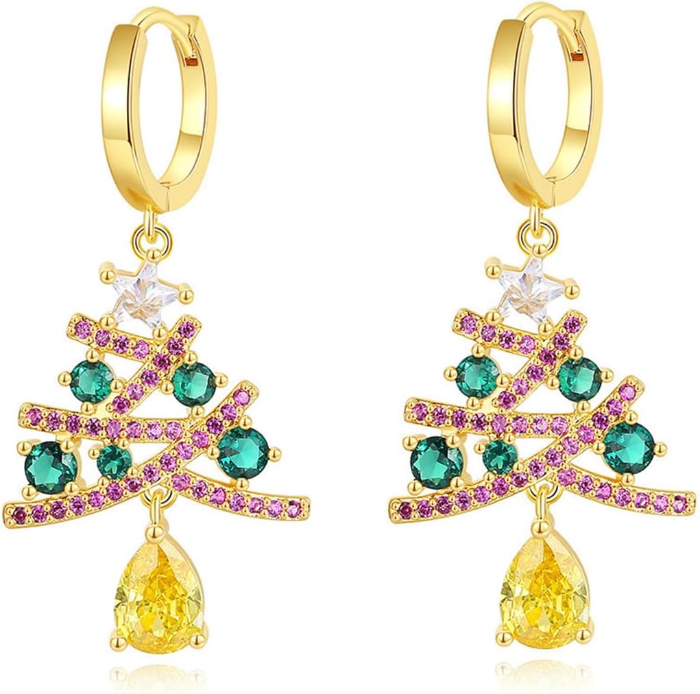 Christmas Earrings Stocking Stuffers for Women Xmas Snowflake Candy Cane Drop Dangle Earrings Holiday Jewelry Christmas Decorations Gifts Outfits Accessories - 我的商店我的商店我的商店