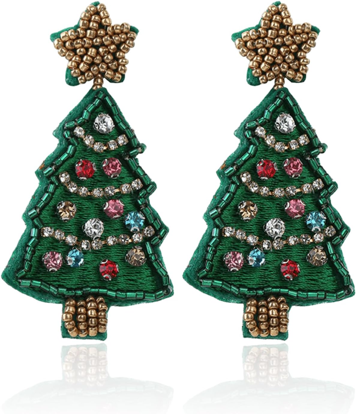 Christmas Earrings Stocking Stuffers Gifts for Women Bow Xmas Tree Light Bulb Elk Reindeer Candy Cane Dangle Earrings Christmas Party Dresses Outfits Holiday Jewelry Stocking Accessories - QIAO Crystal我的商店QIAO Crystal