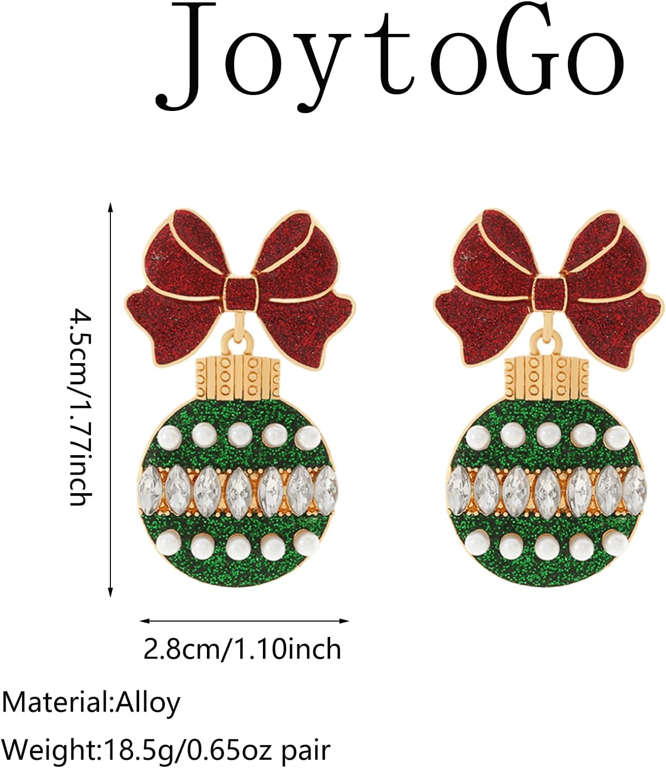 Christmas Earrings Stocking Stuffers Gifts for Women Bow Xmas Tree Light Bulb Elk Reindeer Candy Cane Dangle Earrings Christmas Party Dresses Outfits Holiday Jewelry Stocking Accessories - QIAO Crystal我的商店QIAO Crystal