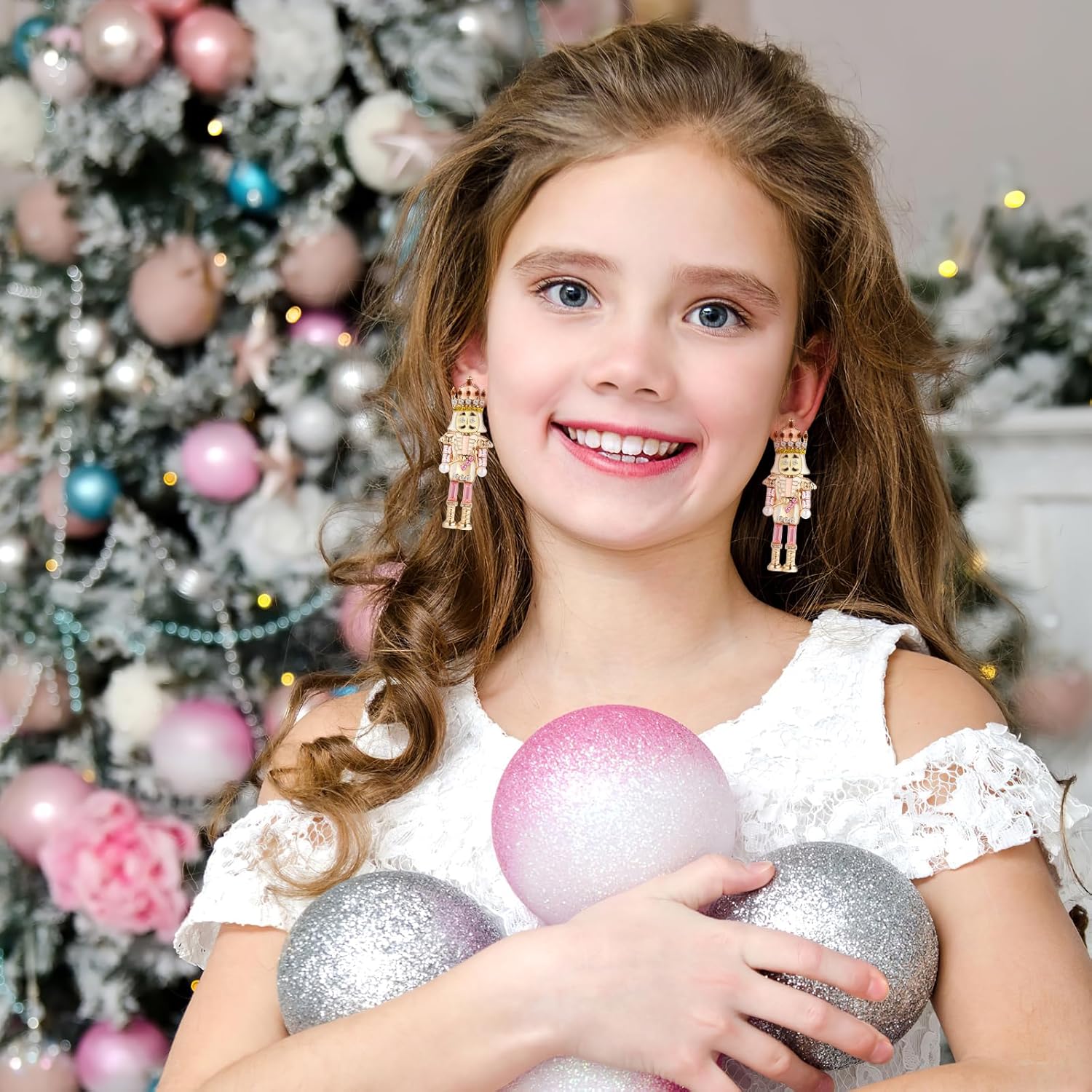 Christmas Earrings Stud Earring Christmas Pierced Earrings for Women Holiday Earring Nutcracker Jewelry - 我的商店我的商店我的商店