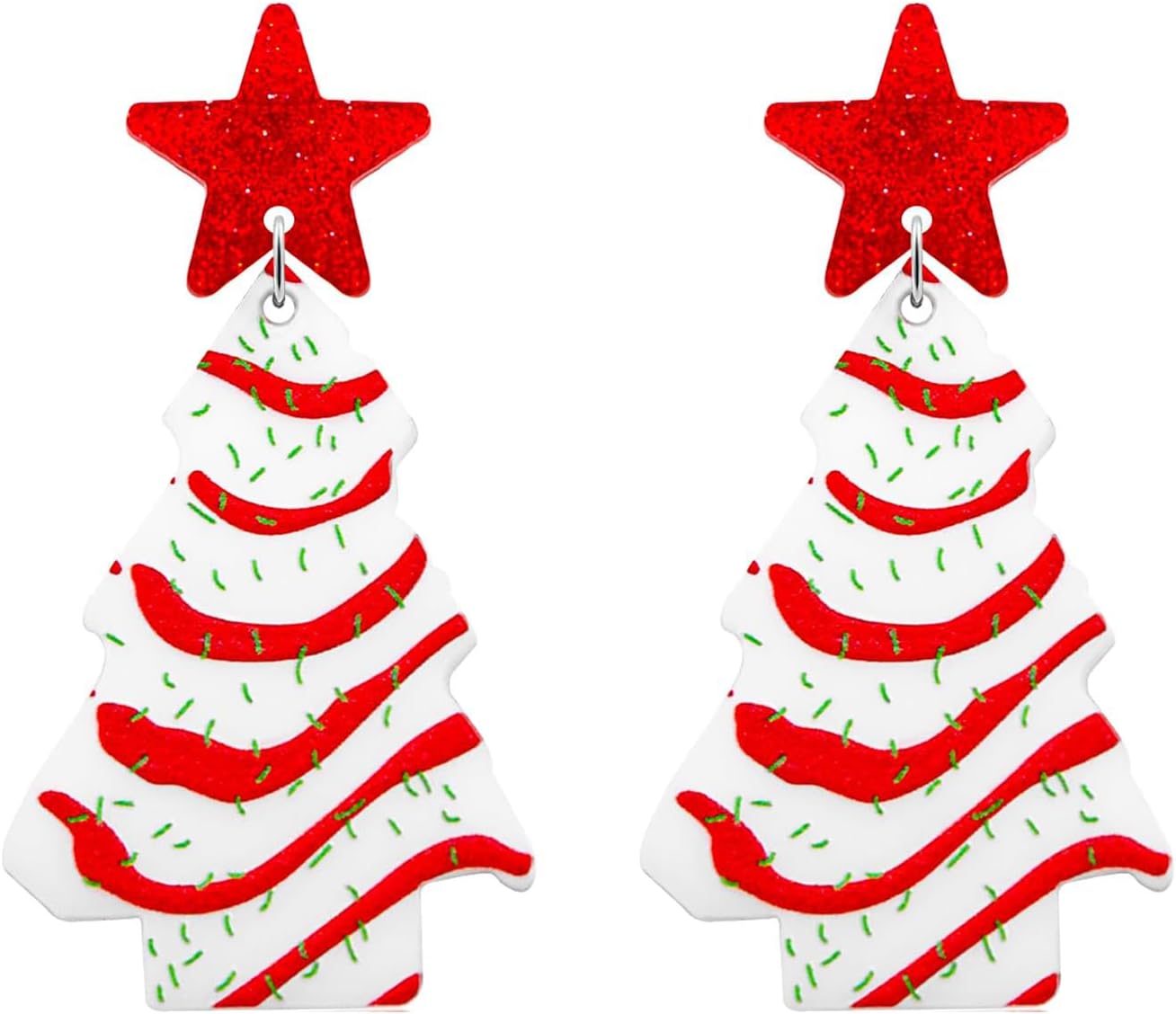 Christmas Earrings Winter Snowman Earrings for Women Acrylic Cute Santa Snowman Christmas Tree Dangle Earring Hypoallergenic Xmas Drop Earring Holiday Party Decorations Jewelry Gifts for Women - QIAO Crystal我的商店QIAO Crystal