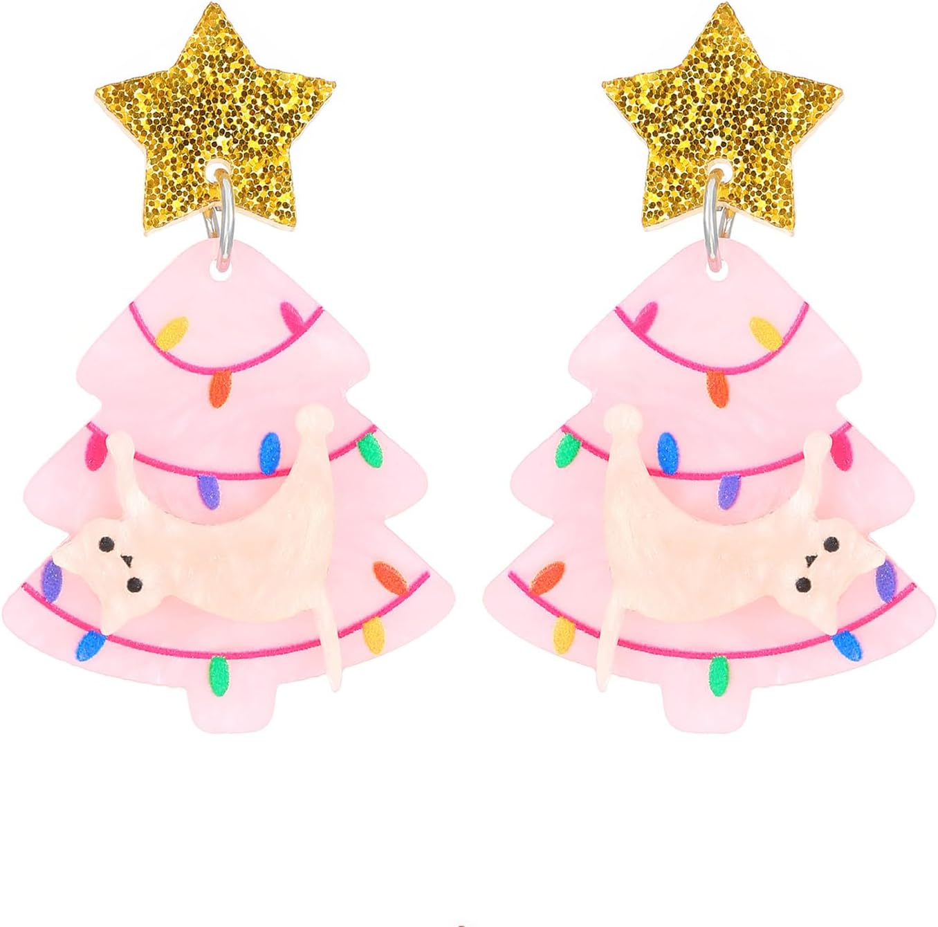 Christmas Earrings Winter Snowman Earrings for Women Acrylic Cute Santa Snowman Christmas Tree Dangle Earring Hypoallergenic Xmas Drop Earring Holiday Party Decorations Jewelry Gifts for Women - QIAO Crystal我的商店QIAO Crystal