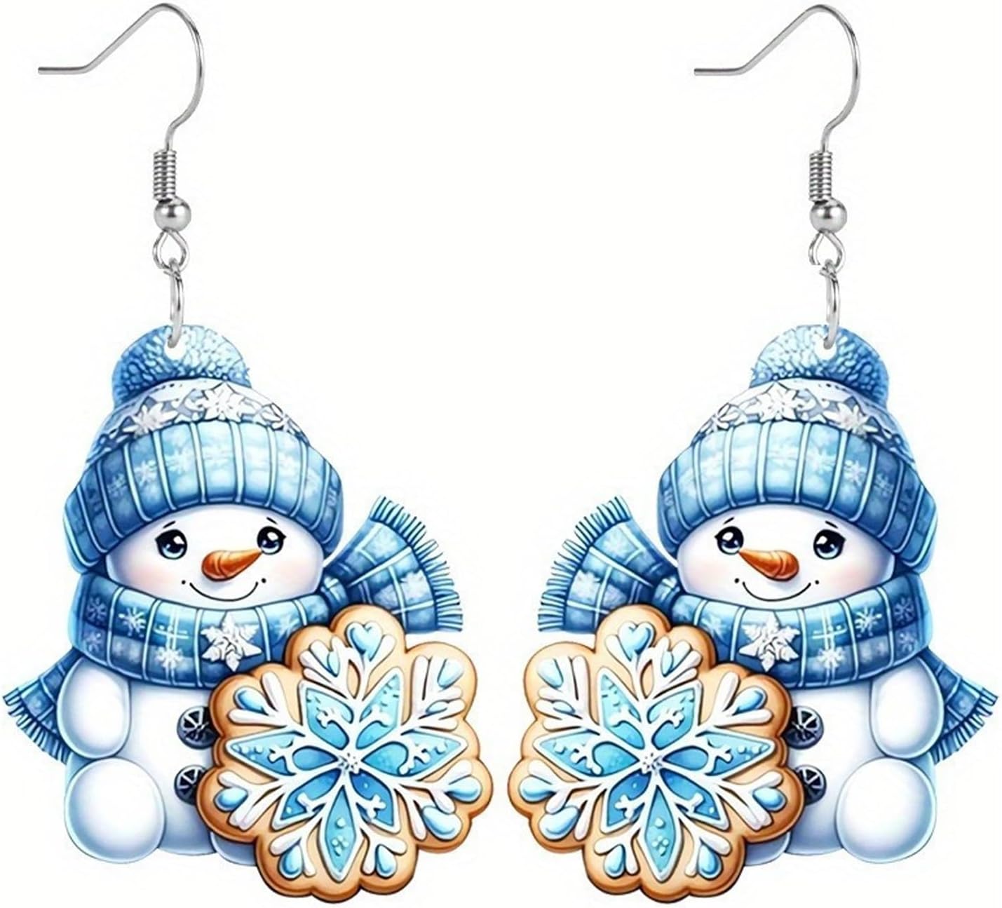 Christmas Earrings Winter Snowman Earrings for Women Acrylic Cute Santa Snowman Christmas Tree Dangle Earring Hypoallergenic Xmas Drop Earring Holiday Party Decorations Jewelry Gifts for Women - QIAO Crystal我的商店QIAO Crystal