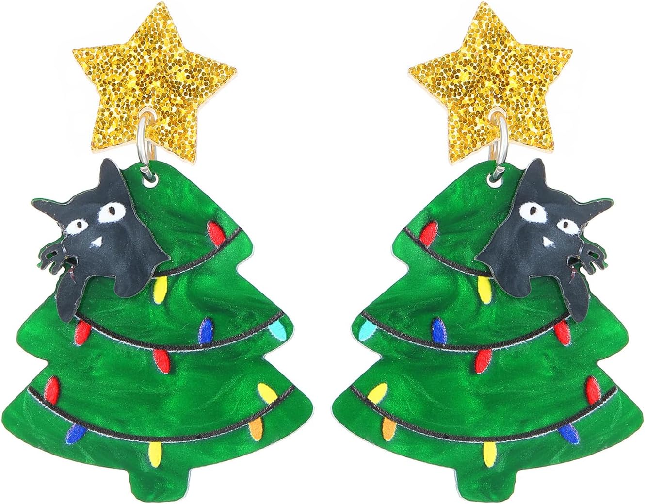 Christmas Earrings Winter Snowman Earrings for Women Acrylic Cute Santa Snowman Christmas Tree Dangle Earring Hypoallergenic Xmas Drop Earring Holiday Party Decorations Jewelry Gifts for Women - QIAO Crystal我的商店QIAO Crystal