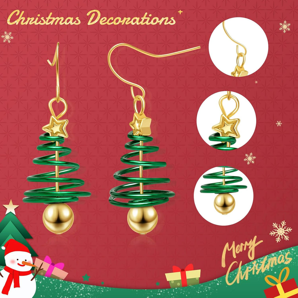 Christmas Earrings Xmas Drop Dangle Earrings for Women Holiday Earring Christmas Jewelry Gift - 我的商店我的商店我的商店