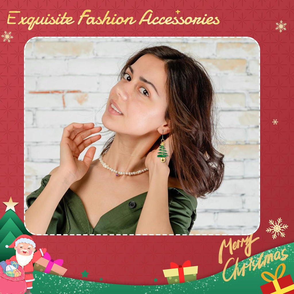Christmas Earrings Xmas Drop Dangle Earrings for Women Holiday Earring Christmas Jewelry Gift - 我的商店我的商店我的商店