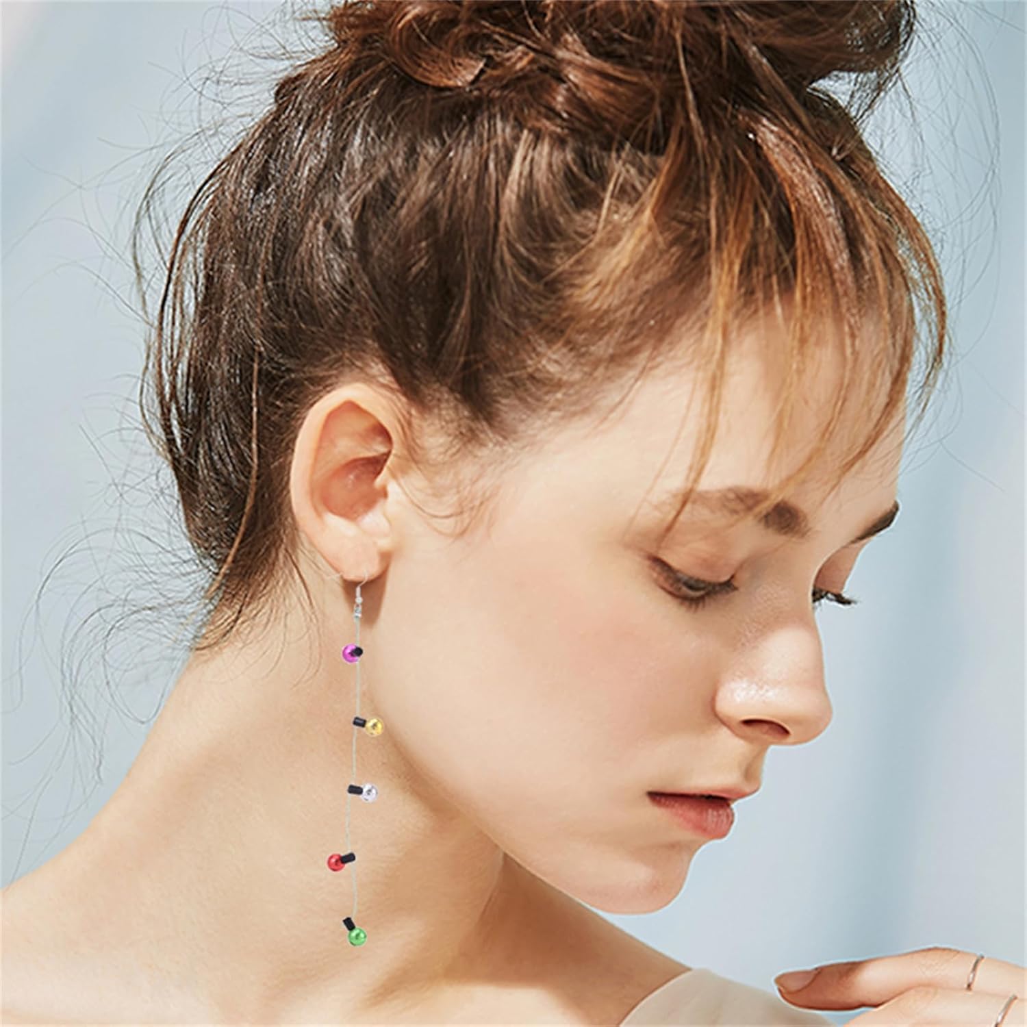 Christmas Jingle Ball Bell Earrings for Women Cute Red Green Ball Bell Tassel Dangle Earrings Delicate Fashion Santa Claus Snowman Reindeer Candy Cane Earrings Christmas Holiday Jewelry - 我的商店我的商店我的商店