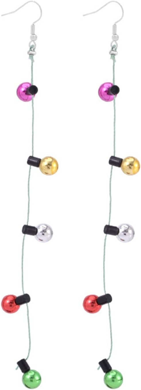 Christmas Jingle Ball Bell Earrings for Women Cute Red Green Ball Bell Tassel Dangle Earrings Delicate Fashion Santa Claus Snowman Reindeer Candy Cane Earrings Christmas Holiday Jewelry - 我的商店我的商店我的商店