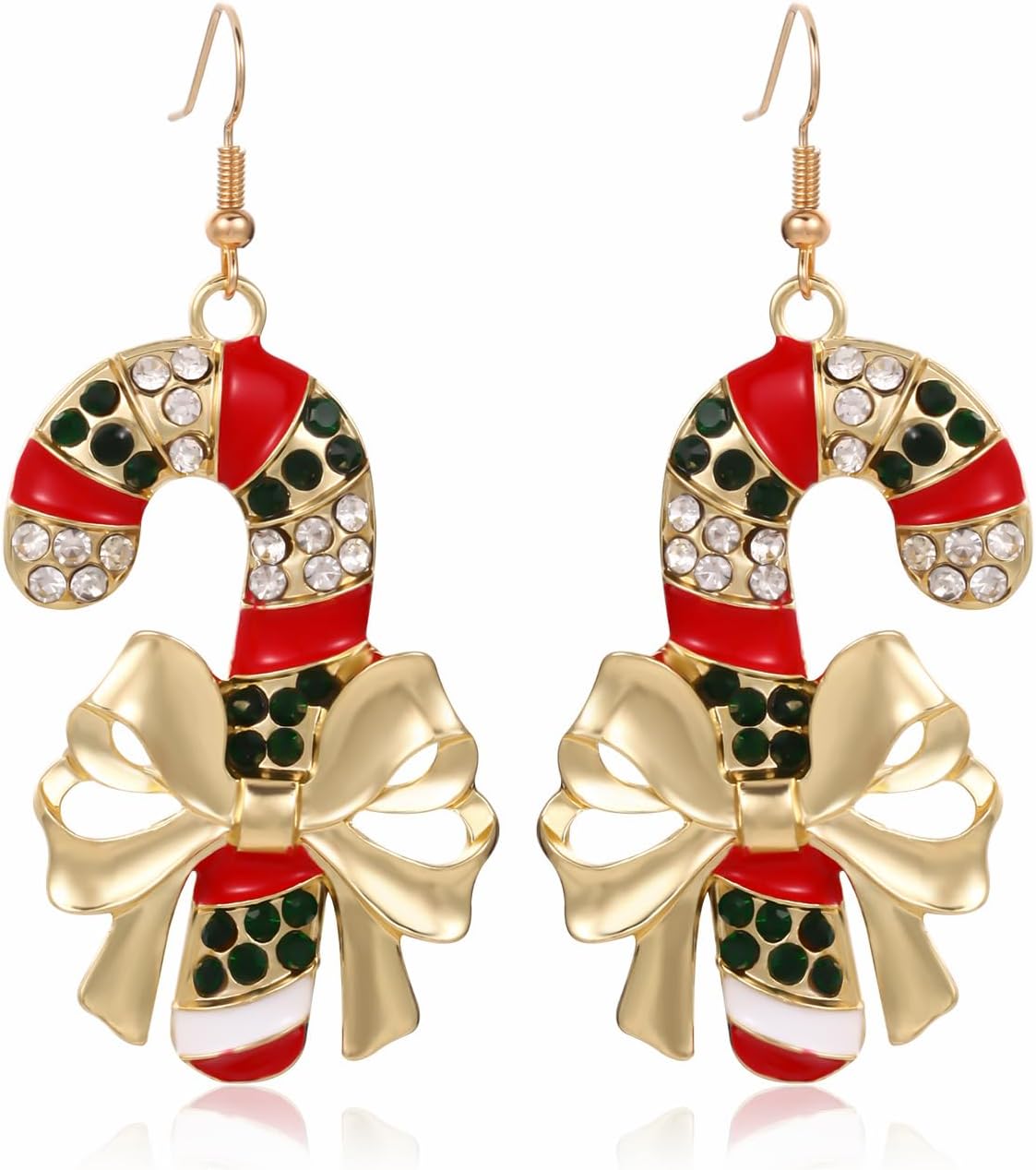 Christmas Jingle Ball Bell Earrings for Women Cute Red Green Ball Bell Tassel Dangle Earrings Delicate Fashion Santa Claus Snowman Reindeer Candy Cane Earrings Christmas Holiday Jewelry - 我的商店我的商店我的商店