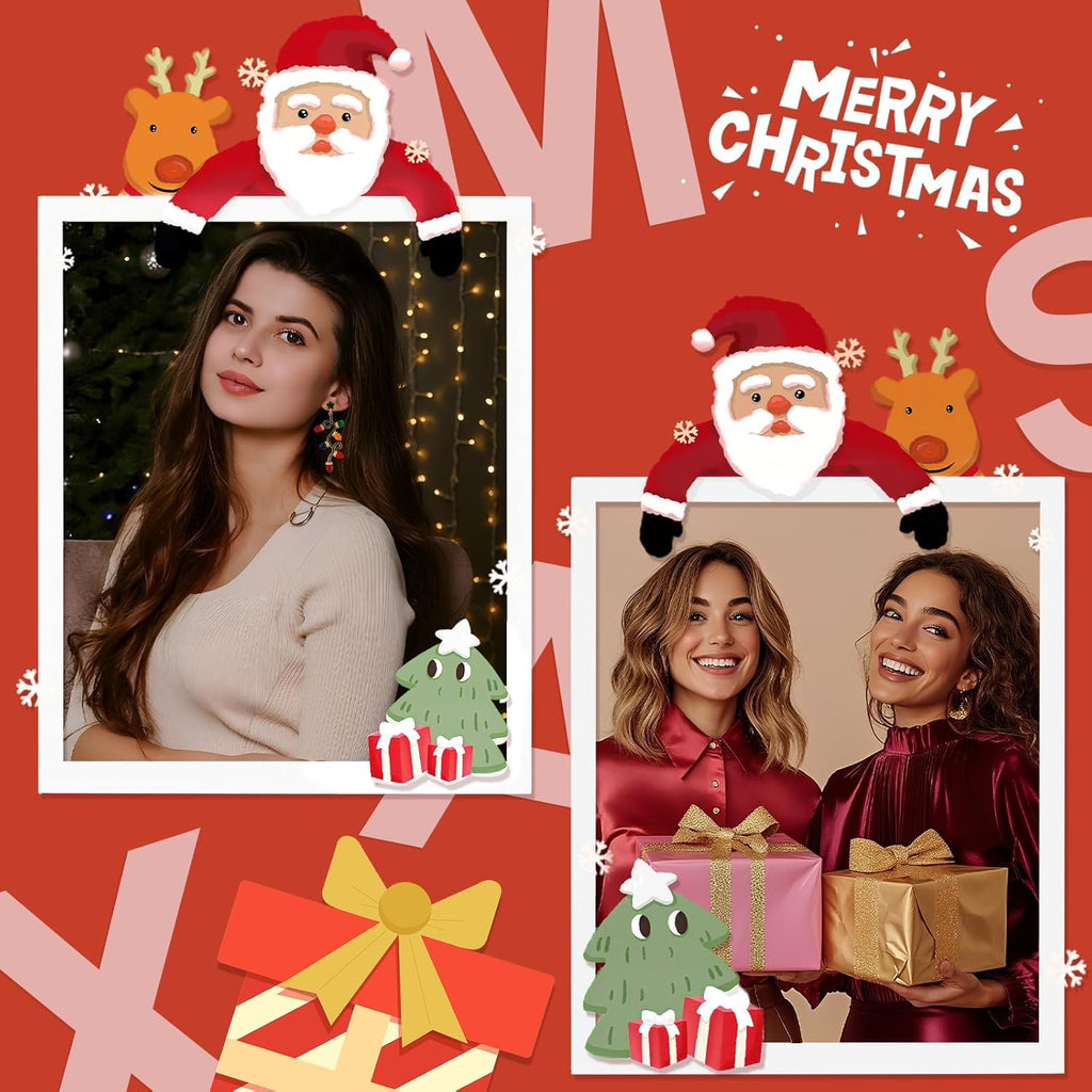 Christmas Light Bulb Dangle Earrings Colorful Festive Holiday Xmas Crystal Earrings Jewelry for New Year Parties - 我的商店我的商店我的商店