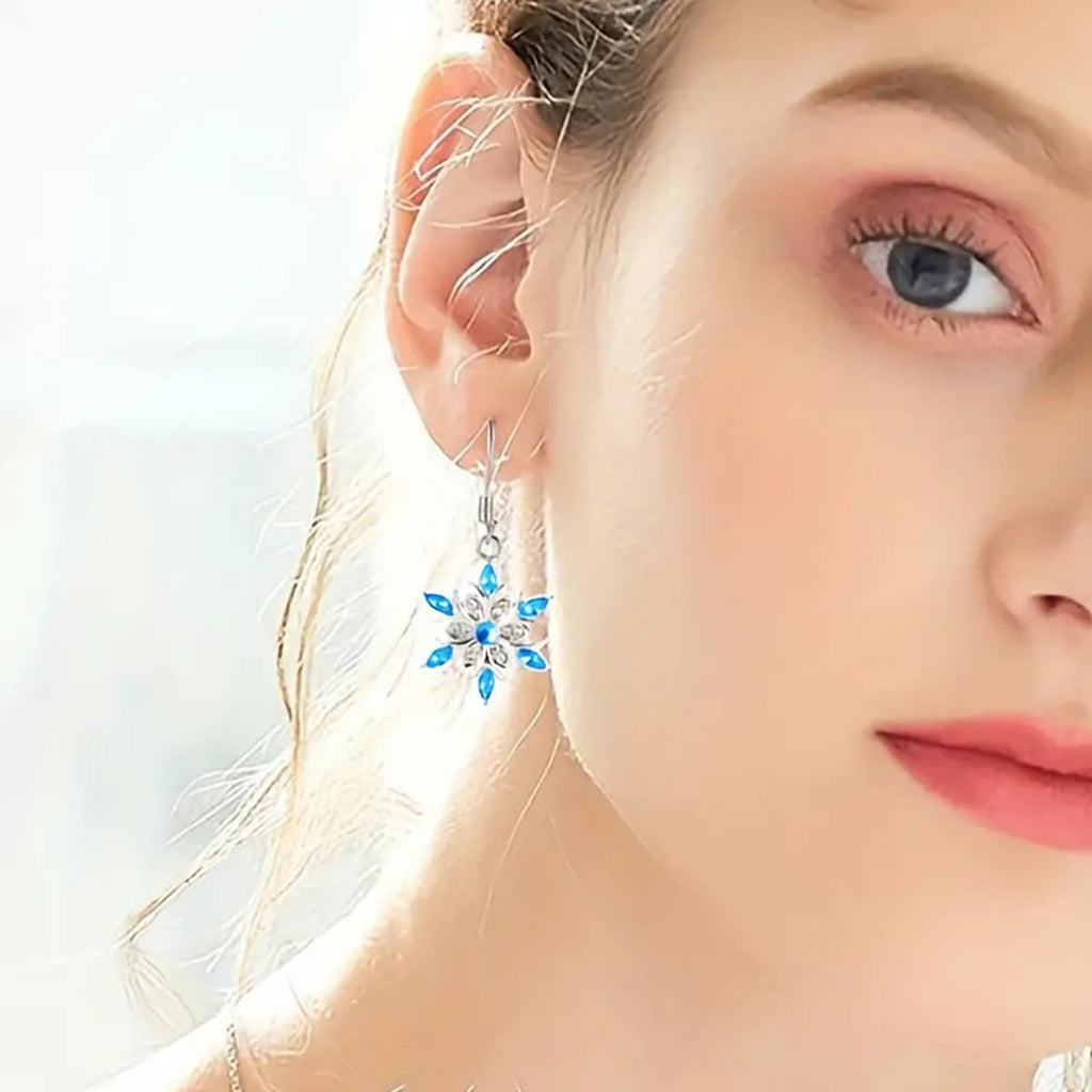 Christmas Snowflake Earrings Snowflake Dangle Drop Earring for Women or Girls Jewelry Gifts - 我的商店我的商店我的商店
