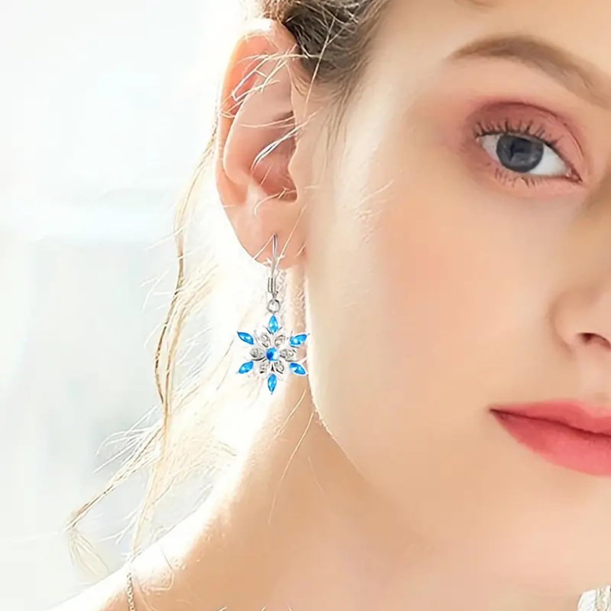 Christmas Snowflake Earrings Snowflake Dangle Drop Earring for Women or Girls Jewelry Gifts - 我的商店我的商店我的商店