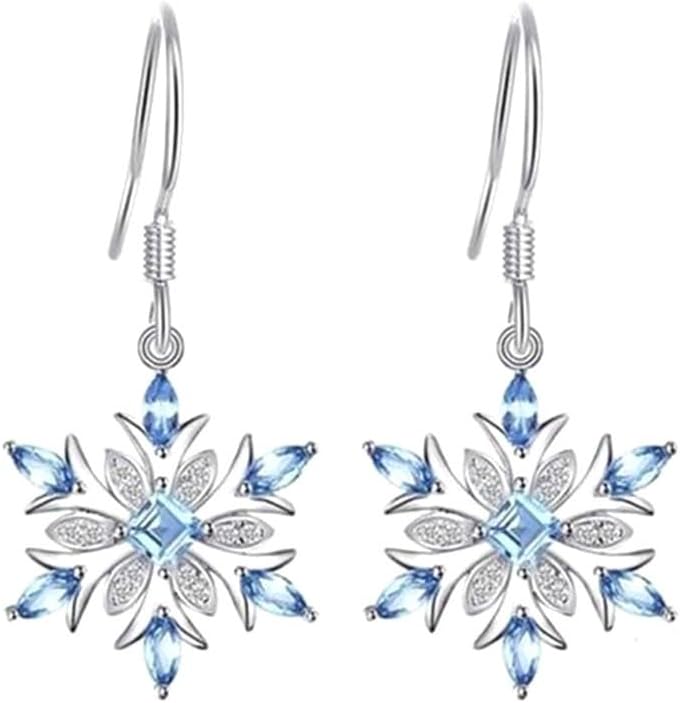 Christmas Snowflake Earrings Snowflake Dangle Drop Earring for Women or Girls Jewelry Gifts - 我的商店我的商店我的商店