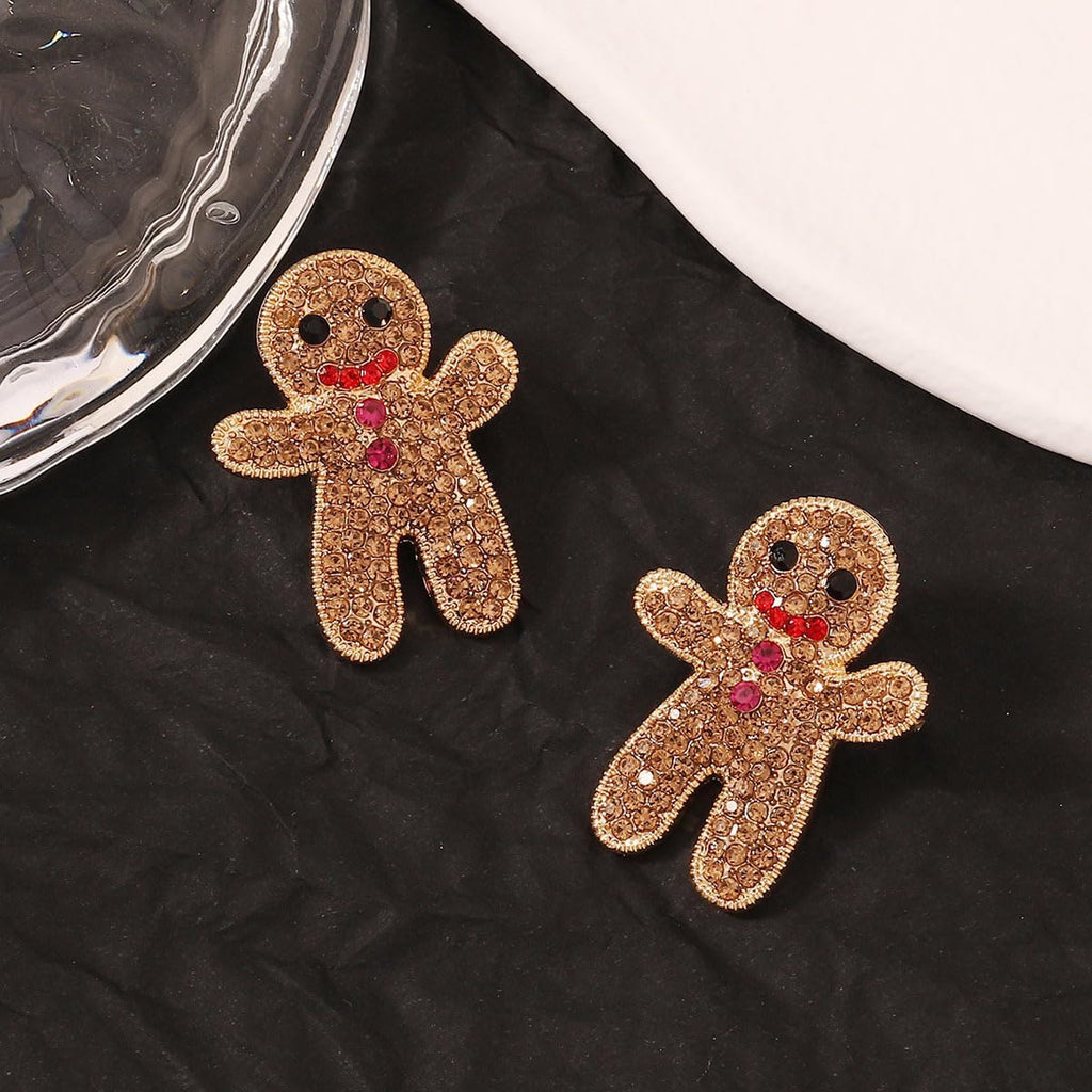 Christmas Sparkly Crystal Dangle Earrings Cute Christmas Tree Reindeer Earrings Colorful Xmas Festival Holiday Jewelry Gift - 我的商店我的商店我的商店