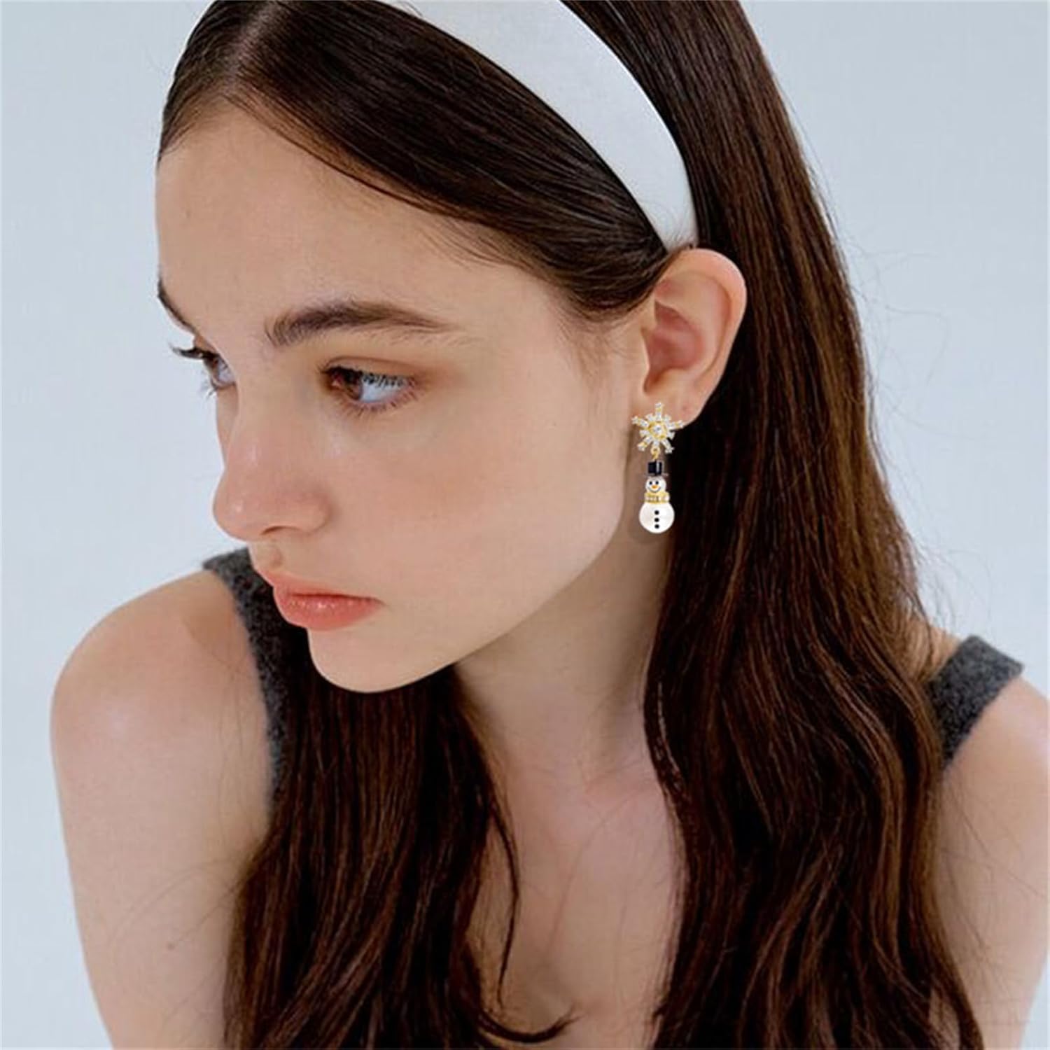 Christmas Stud Earrings for Women Cute Red Bow Earrings Snowflake Snowman Stocking Santa Claus Elk Reindeer Christmas Tree Earrings Festive Christmas Jewelry - 我的商店我的商店我的商店