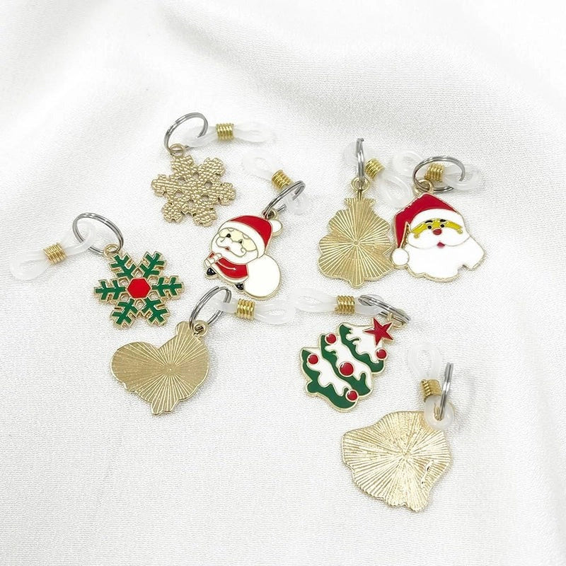Christmas Themed Non Piercing Fake Nipple Noose Cute Santa Claus Snowflake Christmas Tree Dangle Nipplerings Xmas Fake