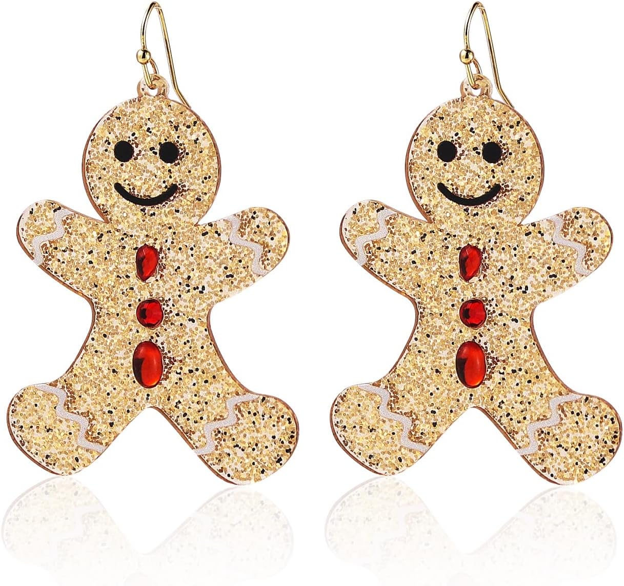 Christmas Theme Earrings Acrylic Cute Santa Claus Gingerbread Reindeer Christmas Stockings Earrings Christmas Jewelry Gift - 我的商店我的商店我的商店