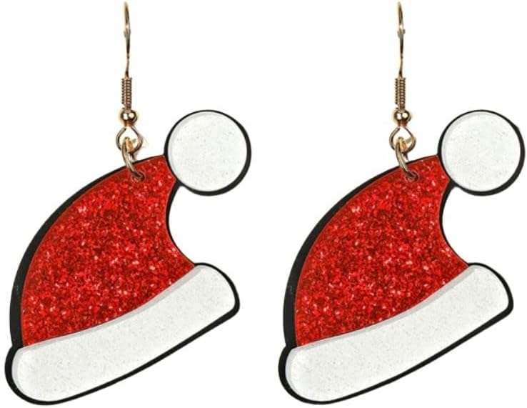 Christmas Theme Earrings Acrylic Cute Santa Claus Gingerbread Reindeer Christmas Stockings Earrings Christmas Jewelry Gift - 我的商店我的商店我的商店