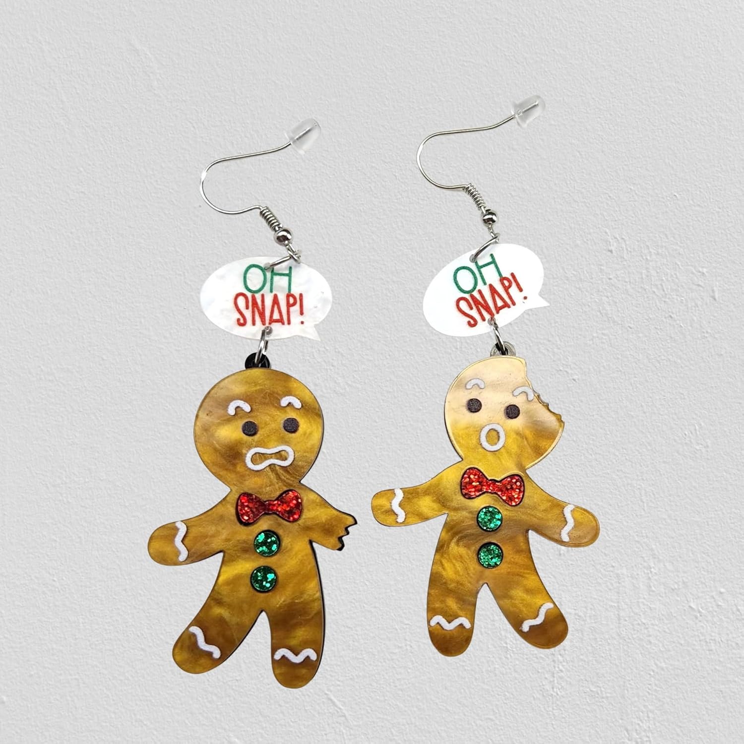 Christmas Theme Earrings Acrylic Cute Santa Claus Gingerbread Reindeer Christmas Stockings Earrings Christmas Jewelry Gift - 我的商店我的商店我的商店