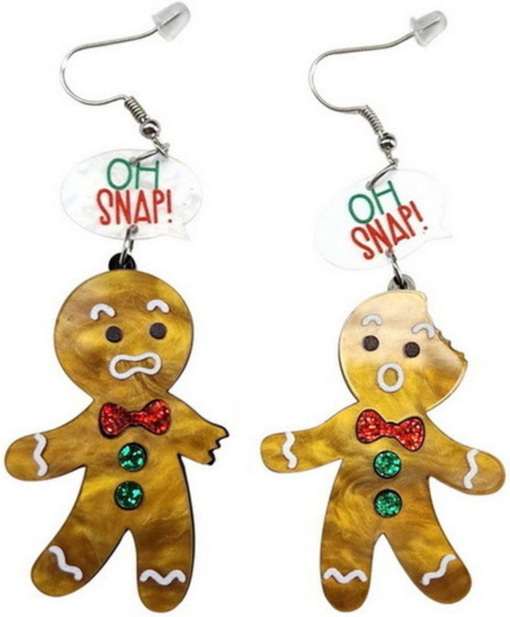 Christmas Theme Earrings Acrylic Cute Santa Claus Gingerbread Reindeer Christmas Stockings Earrings Christmas Jewelry Gift - 我的商店我的商店我的商店