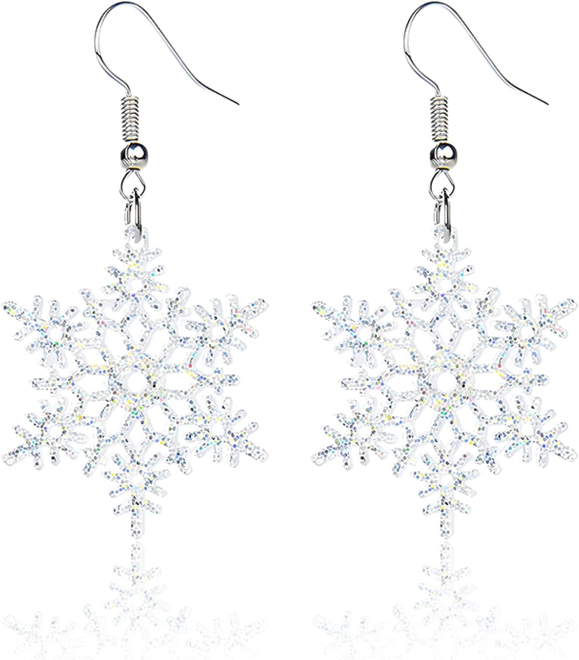 Christmas Theme Earrings for Women, Colorful Merry Christmas Earrings, Candy Snowflake Santa Deer Tree Flower, Xmas Holiday Party Jewelry Gift - 我的商店我的商店我的商店