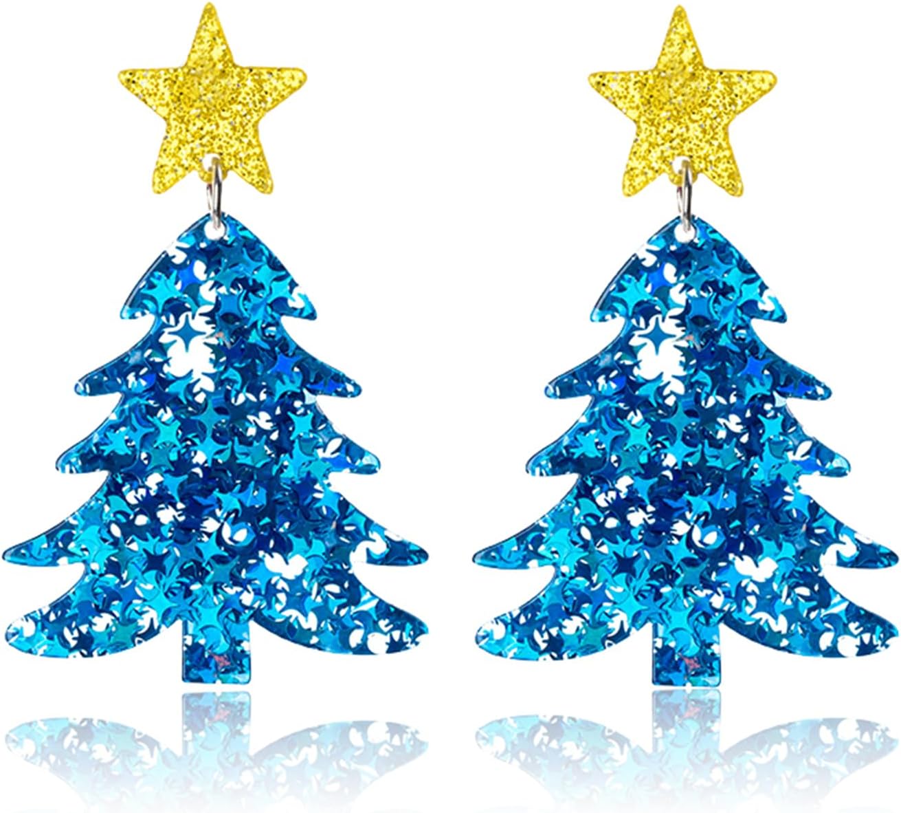 Christmas Theme Earrings for Women, Colorful Merry Christmas Earrings, Candy Snowflake Santa Deer Tree Flower, Xmas Holiday Party Jewelry Gift - 我的商店我的商店我的商店