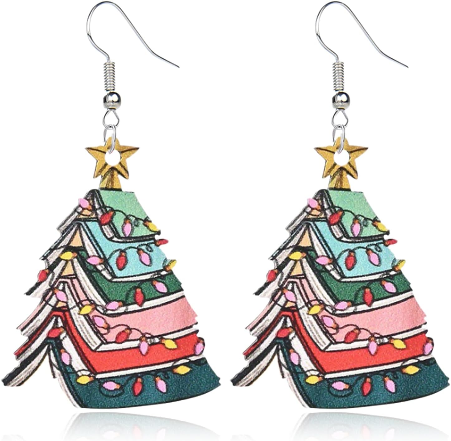 Christmas Theme Earrings for Women, Colorful Merry Christmas Earrings, Candy Snowflake Santa Deer Tree Flower, Xmas Holiday Party Jewelry Gift - 我的商店我的商店我的商店