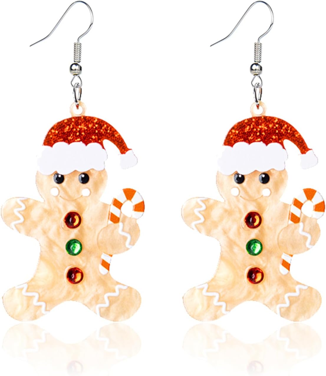 Christmas Theme Earrings for Women, Colorful Merry Christmas Earrings, Candy Snowflake Santa Deer Tree Flower, Xmas Holiday Party Jewelry Gift - 我的商店我的商店我的商店