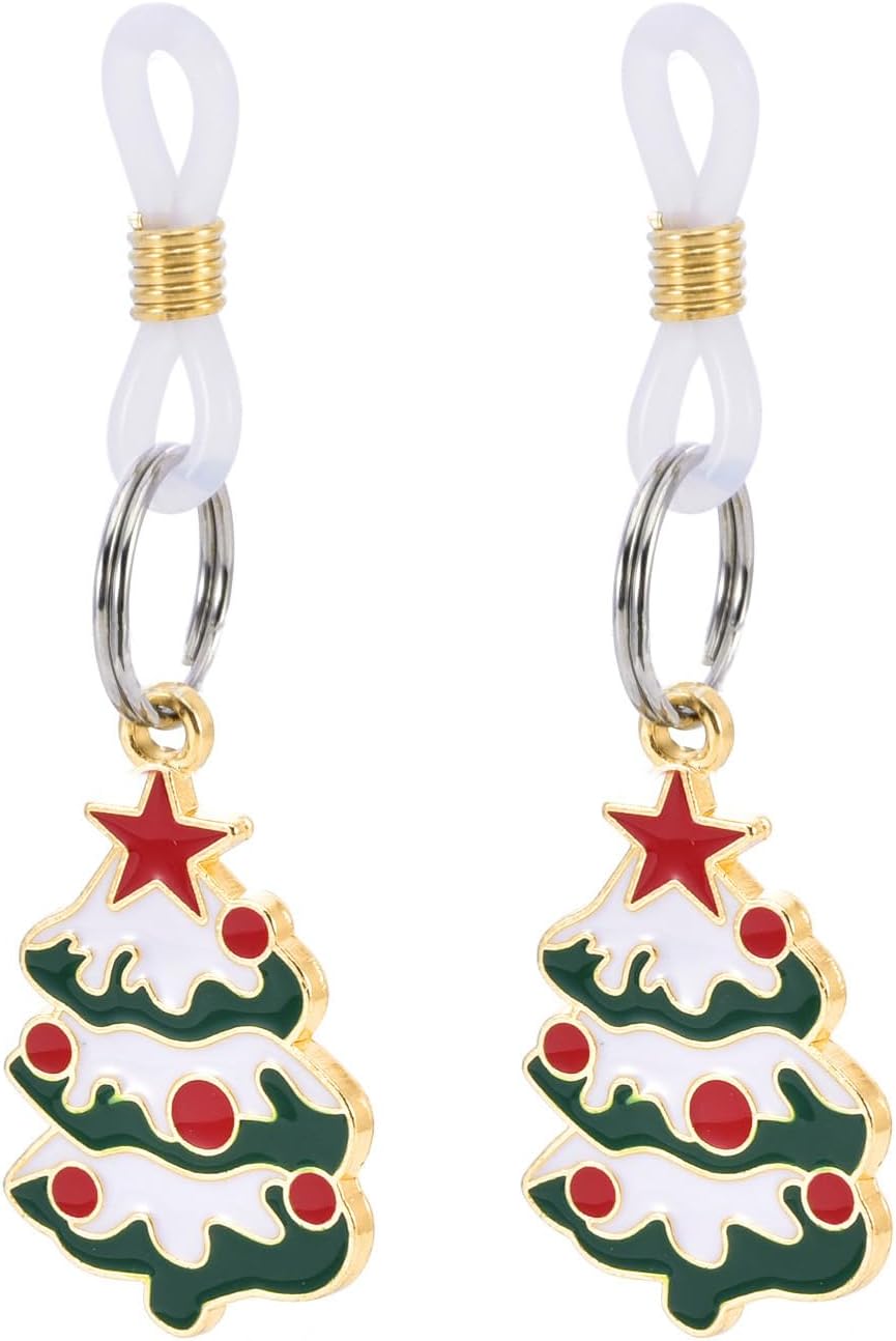 Christmas Themed Non Piercing Fake Nipple Rings Nipple Noose Cute Santa Claus Snowflake Christmas Tree Dangle Nipplerings Xmas Fake Nipple Piercing Jewelry for Women - QIAO CrystalQIAO CrystalQIAO Crystal