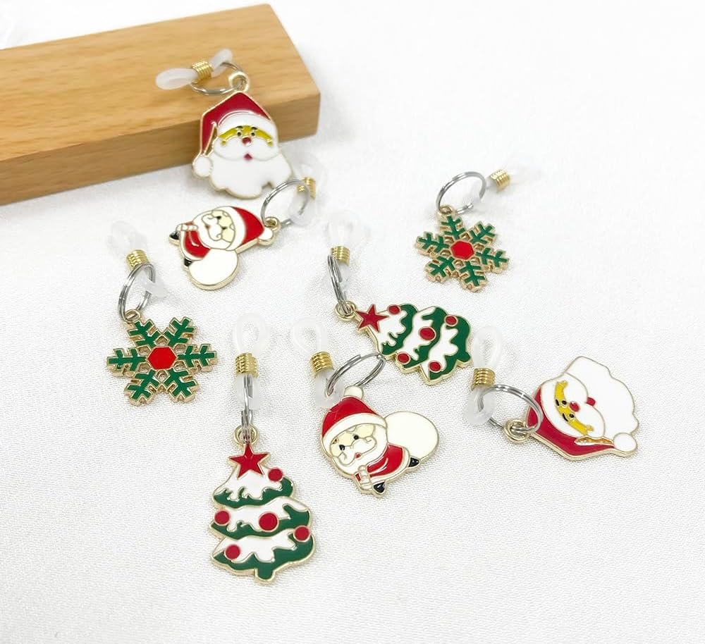 Christmas Themed Non Piercing Fake Nipple Rings Nipple Noose Cute Santa Claus Snowflake Christmas Tree Dangle Nipplerings Xmas Fake Nipple Piercing Jewelry for Women - QIAO CrystalQIAO CrystalQIAO Crystal