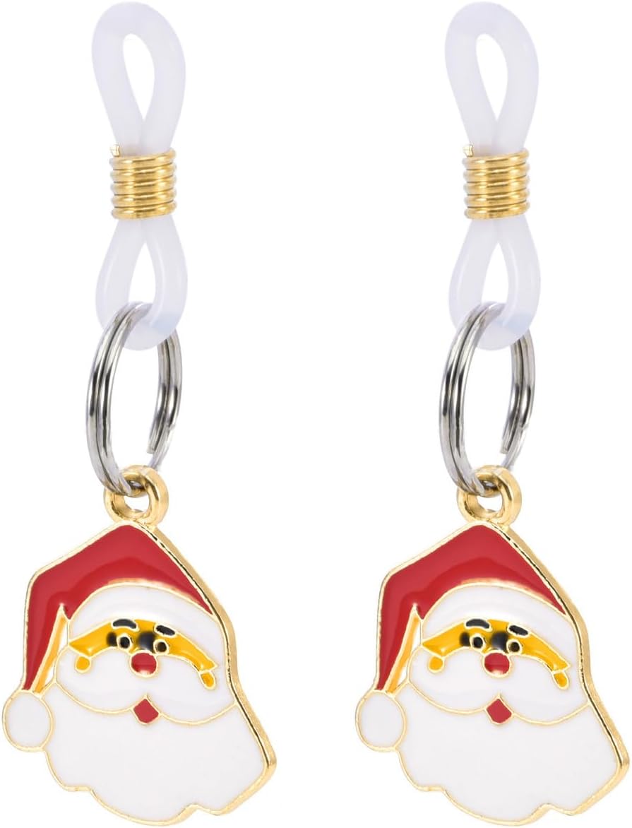 Christmas Themed Non Piercing Fake Nipple Rings Nipple Noose Cute Santa Claus Snowflake Christmas Tree Dangle Nipplerings Xmas Fake Nipple Piercing Jewelry for Women - QIAO CrystalQIAO CrystalQIAO Crystal