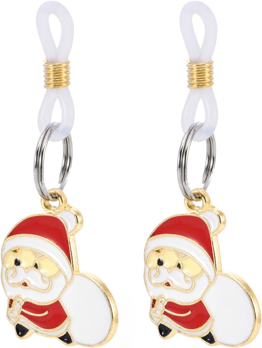 Christmas Themed Non Piercing Fake Nipple Rings Nipple Noose Cute Santa Claus Snowflake Christmas Tree Dangle Nipplerings Xmas Fake Nipple Piercing Jewelry for Women - QIAO CrystalQIAO CrystalQIAO Crystal